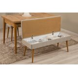 Hanah home vina 03 1005 atlantic pine cream (produžni trpezarijski sto, stolice i konzola set (7 komada)