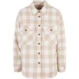UC Ladies Women's flannel padded overshirt whitesand/lighttaupe | Shoptok.si