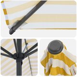  Vrtni Parasol s Podnožjem Pravokutni 2,7 x 2,7 m Poliester Žuta 270 x 270 cm | shoptok.hr