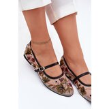 Boto Ballet Flats With Embroidery And Strap Black Lilindraen | Shoptok.si