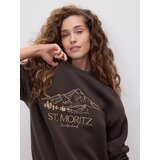 Reserved Gornji dio trenirke s vezom - tamnosmeđe | shoptok.hr