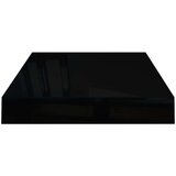  Plutajuća zidna polica visoki sjaj crna 40 x 23 x 3 8 cm MDF | shoptok.hr