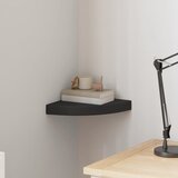  Plutajuća kutna polica crna 25 x 25 x 3,8 cm MDF | shoptok.hr