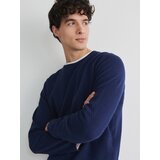 Reserved strukturiran pulover - mornarsko modra | Shoptok.si