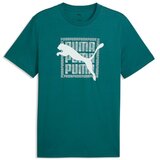 Puma Muška majica kratakih rukava Graphic wording tee M, Zelena Cene