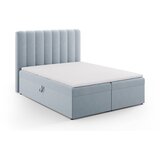 Milo Casa Svetlo modra boxspring postelja s prostorom za shranjevanje 160x200 cm Gina – Cene