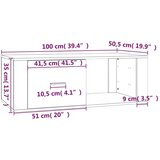 vidaXL Klubska mizica dimljeni hrast 100x50,5x35 cm inženirski les | Shoptok.si