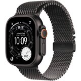 Apple Watch Ultra 3 Milanaise Crna pasu: MF1N4QF/A Velikost Majhna 49mm Crna titanovo ohišje | Shoptok.si