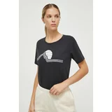 Burton Bombažna kratka majica ženski, črna barva