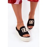 Boto Platform And Wedge Sandals With Decoration Black Tanonea | Shoptok.si