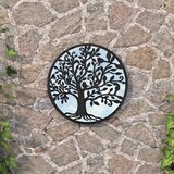 vidaXL Vrtno ogledalo crno 40 x 3 cm željezno okruglo vanjska upotreba cijene