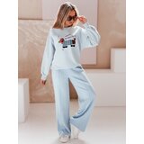 DStreet Bluza damska oversize z haftem DOGSWEETY niebieska | Shoptok.si