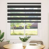 vidaXL Zavjesa zebra crna 130x150 cm širina tkanine 125,9 cm poliester | shoptok.hr