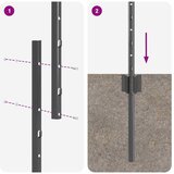  Stup za ogradu 22 pcs Siva 200 cm Čelik | shoptok.hr