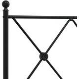  Metalni okvir kreveta uzglavlje i podnožje crni 120x200 cm | shoptok.hr