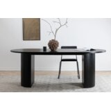 Venture Home Bianca ovalni blagovaonski stol 200 × 90 cm, crni | shoptok.hr