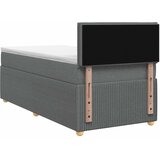  Boxspring krevet s madracem Tamnosiva 90 x 200 cm Tkanina - Tamnosiva 90 x 200 cm Dizajn linija | shoptok.hr
