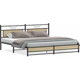 Maison Chic Kovinski posteljni okvir - Dvoposteljna postelja - Zakonska postelja brez vzmetnice sonoma hrast 193x203 cm-J46, (21771759) | Shoptok.si