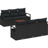  Set vrtnih kauča s jastučićima crni poli ratan akacija 2-sjedni vrtni kauč s jastučićima crni poli ratan | shoptok.hr