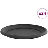vidaXL Kružni Pladanj za Cvijeće 24 pcs Crna Ø 27 x 2 5 cm Plastika - Crna Ø 27 x 2 5 cm 24 | shoptok.hr