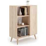 Kobi Furniture Knjižna omara Fondi na lesenih nogah, skandinavski stil, barva hrast sonoma, (20626001) | Shoptok.si