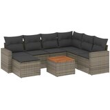  8-dijelni set vrtnih sofa od poliratana s jastucima sivi | shoptok.hr