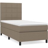  Krevet s oprugama i madracem smeđesivi 80x200 cm od tkanine | shoptok.hr
