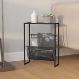 vidaXL Stalak za časopise crni 35 x 15 x 45 cm čelični | shoptok.hr