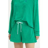 Polo Ralph Lauren Kratke hlače ženske, zelena barva, 211936222