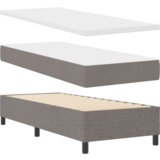  Krevet s podnicom s madracem &amp LED taupe 80x200 cm tkanina | shoptok.hr