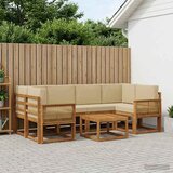  Set vanjskih sofa 7 pcs Prirodna i bež Poliester | Shoptok.si