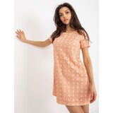 Fashion Hunters Peach openwork cocktail dress | shoptok.hr
