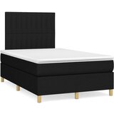 vidaXL Box spring postelja z vzmetnico črn 120x200 cm blago, (20893566) Cene