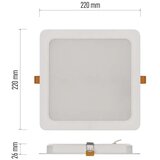 Emos LED ugradno stropno svetlo LED/24W/230V 22x22 cm bela | Eponuda.com