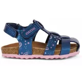 Geox Otroški sandali SANDAL CHALKI mornarsko modra barva