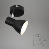 BRILONER 10698889 - Zidno spot svetlo 1xE14/25W/230V crno | Eponuda.com