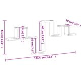  Zidna polica boja hrasta sonome 104,5x10x43cm konstruirano drva | shoptok.hr