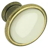 Gumb za pohištvo (Vrsta pohištvenega ročaja: Gumb, Do x Š x V: 29 x 15 x 22 mm, Porcelan)