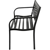  Vrtna klupa za park, terasa, metalna, 2 sjedala, crna, 120 cm | shoptok.hr