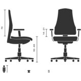 MID.YOU Pisarniški Stol Builder Xxl I, Črna | Shoptok.si