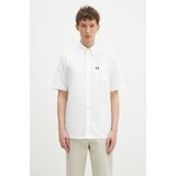 Fred Perry Pamučna košulja za muškarce, boja: bijela, regular, s button-down ovratnikom, M8730.100 Cijene