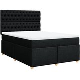  Krevet s oprugama i madracem crni 140 x 190 cm od tkanine | shoptok.hr