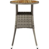  Vrtni stol Ø 60 x 75 cm od bagremovog drva i poliratana sivi | shoptok.hr