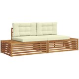  Set vanjskih sofa s jastukom Prirodna i krem 203,5 x 83 x 73 cm | shoptok.hr