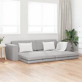 vidaXL tla kavč postelja 2-v-1 oblačno siva 245x150x60.5 cm tkanina | Shoptok.si