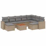  10-dijelni set vrtnih sofa s jastucima bež od poliratana | shoptok.hr