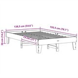  Okvir kreveta bez madraca 135 x 190 cm od masivne borovine | shoptok.hr