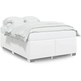 vidaXL Posteljni okvir bel 140x190 cm umetno usnje | Shoptok.si
