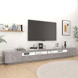 vidaXL TV ormarić s LED svjetlima siva boja betona 300 x 35 x 40 cm | shoptok.hr