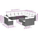  13-dijelni set vrtnih sofa s jastucima poliratan Bež | shoptok.hr